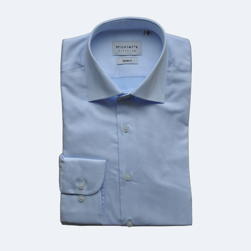 Hellblaues Herringbone Hemd  |  100% Baumwolle