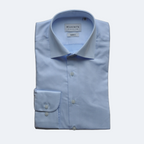 Hellblaues Herringbone Hemd  |  100% Baumwolle