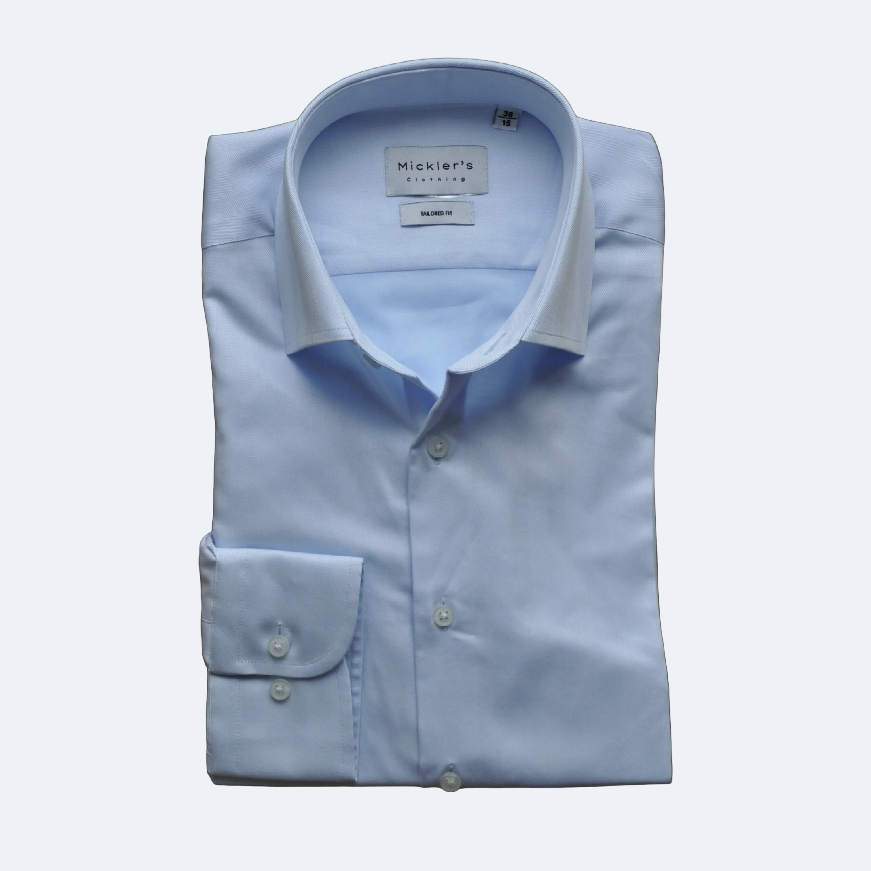 Hellblaues Herringbone Hemd  |  100% Baumwolle