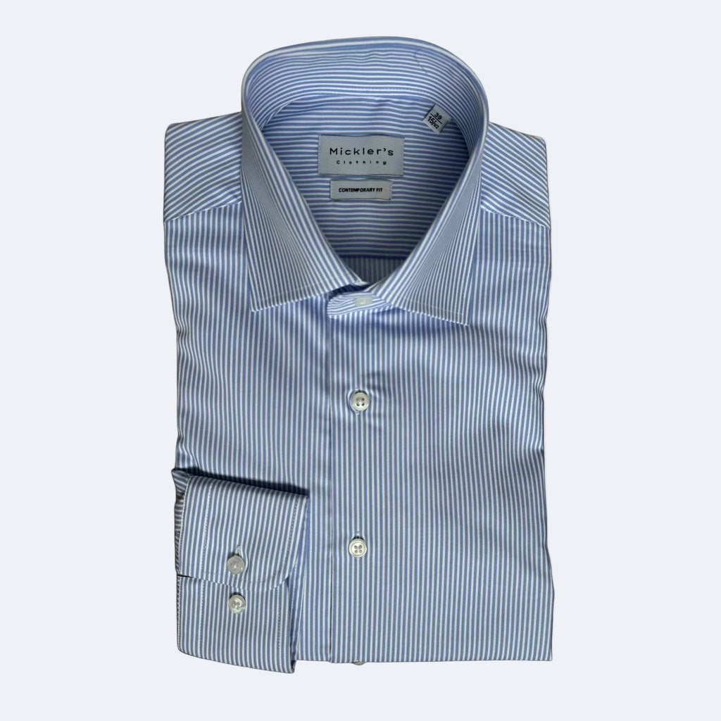 Gestreiftes Twill-Hemd  |  100% Baumwolle