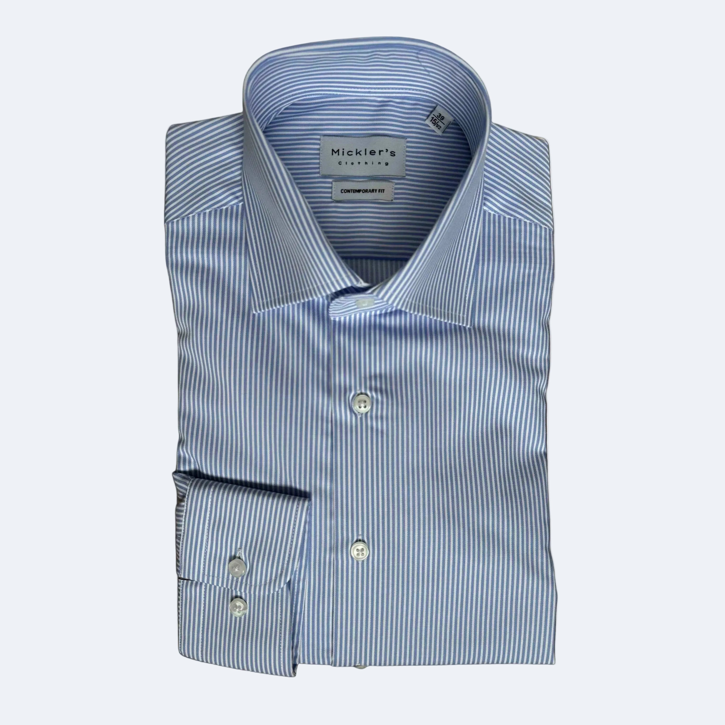 Gestreiftes Twill-Hemd  |  100% Baumwolle