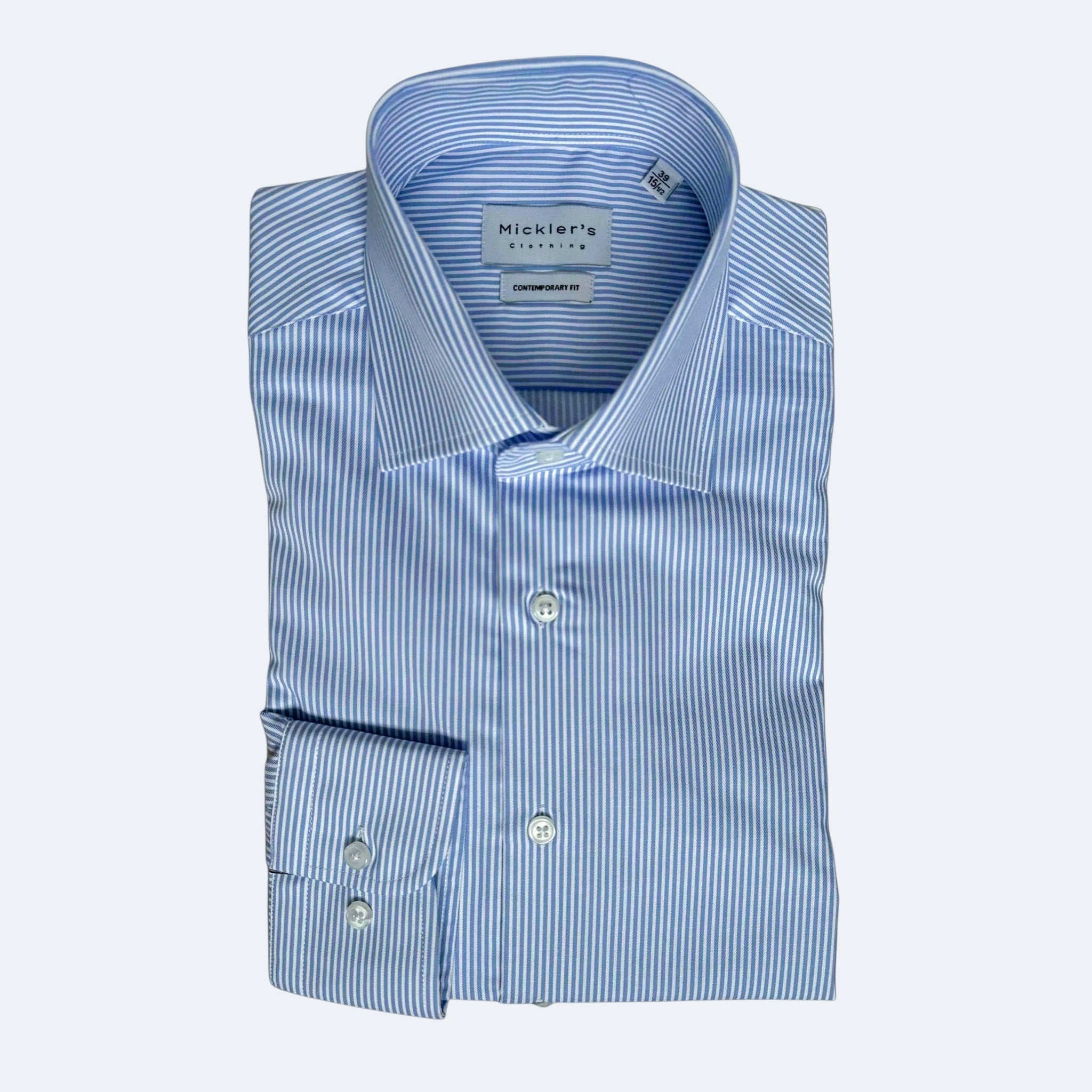 Gestreiftes Twill-Hemd  |  100% Baumwolle