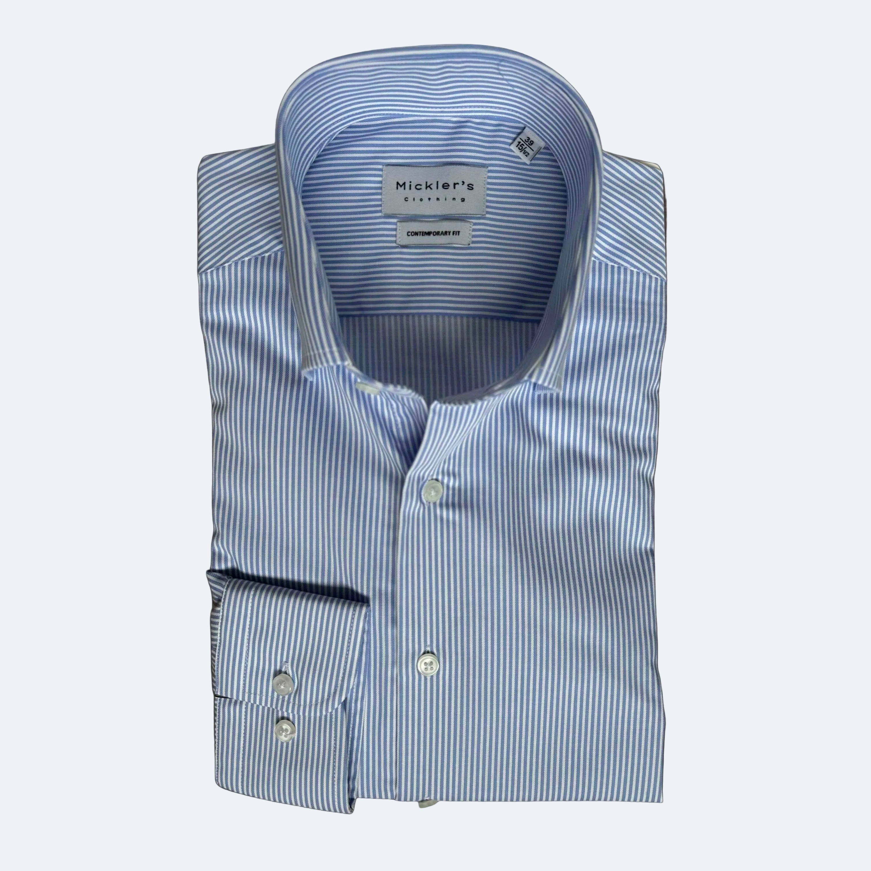 Gestreiftes Twill-Hemd  |  100% Baumwolle