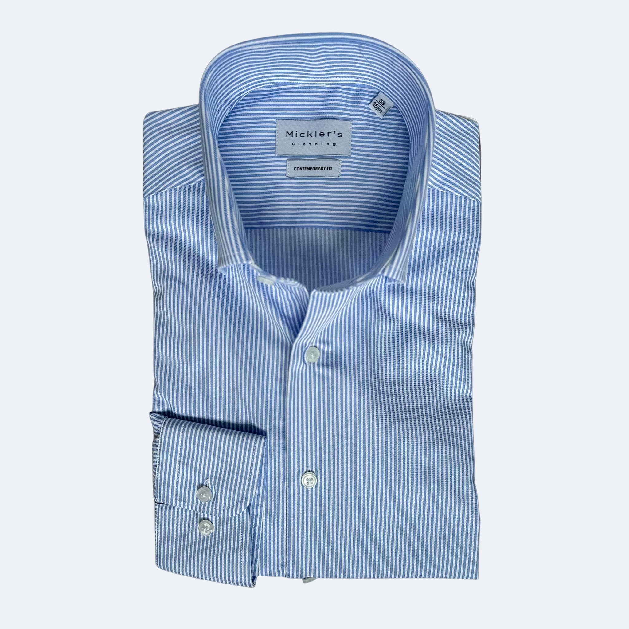 Gestreiftes Twill-Hemd  |  100% Baumwolle