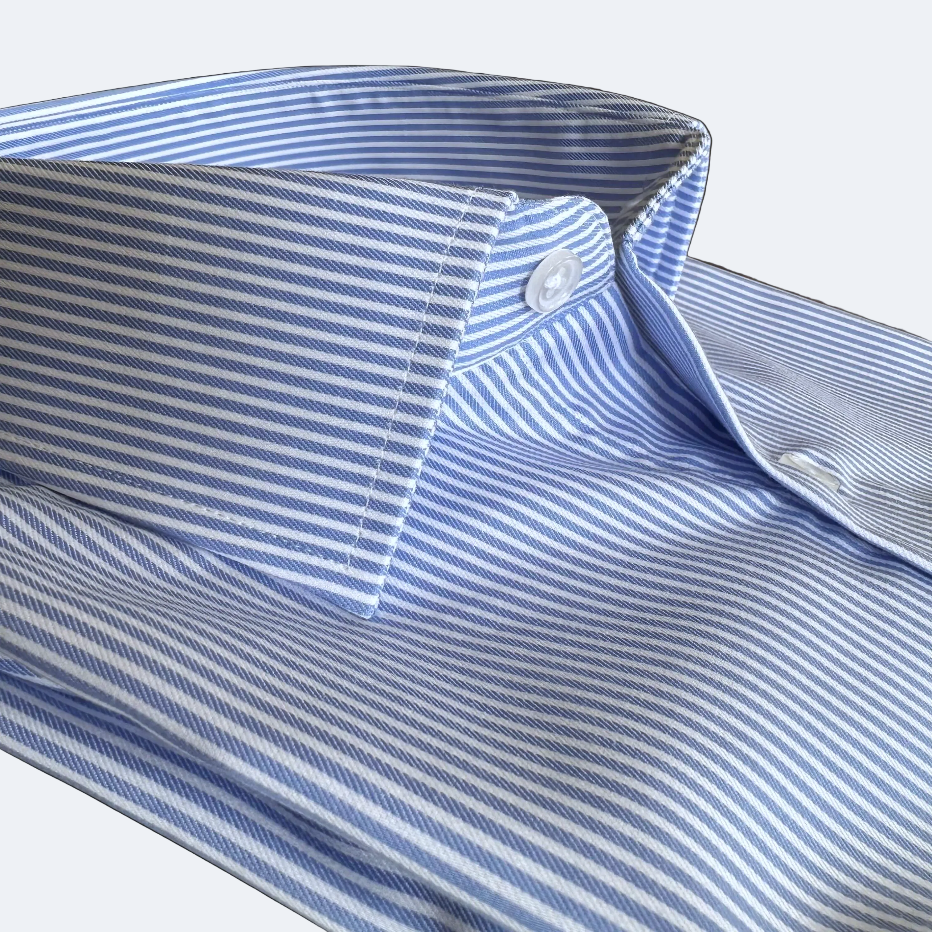 Gestreiftes Twill-Hemd  |  100% Baumwolle