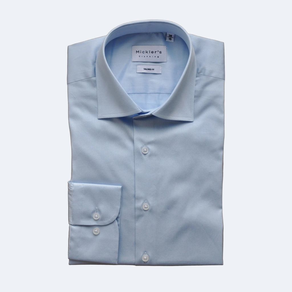 Hellblaues Twill-Hemd  |  100% Baumwolle