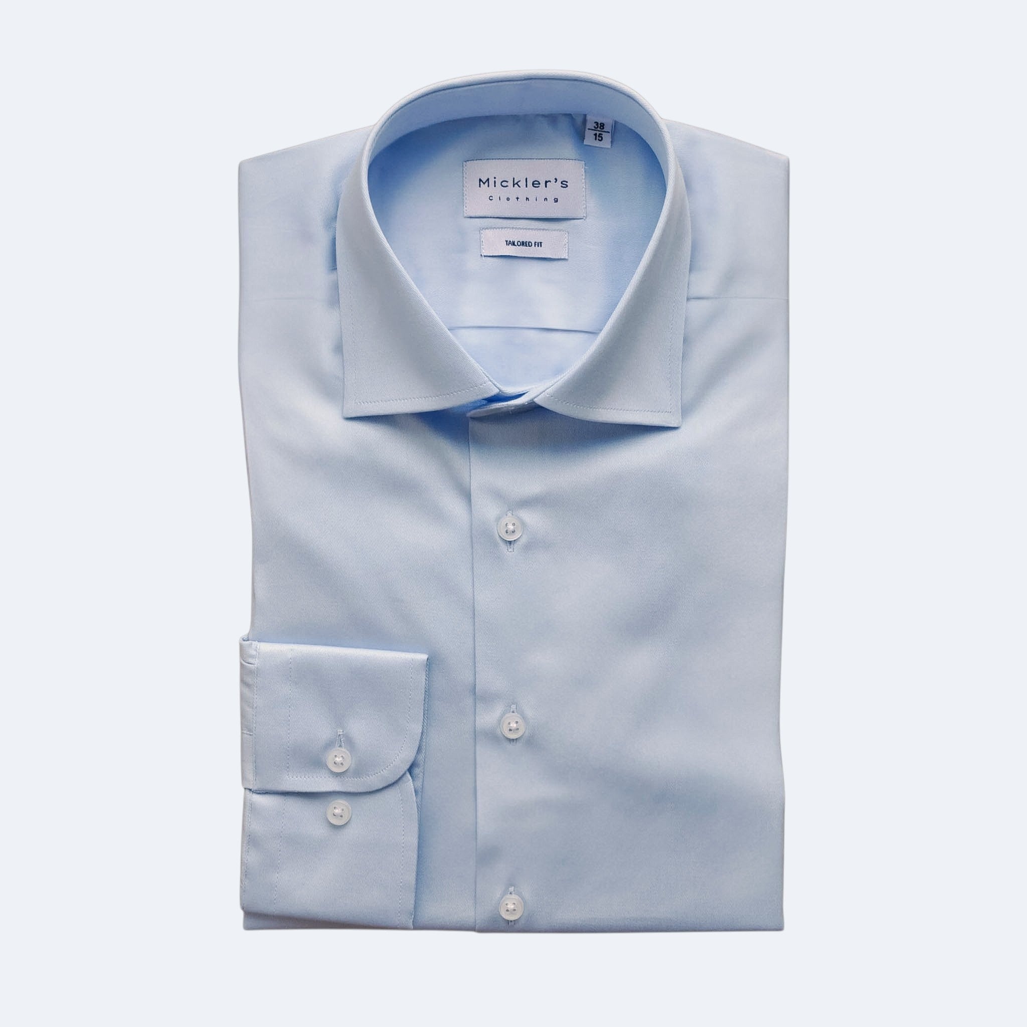 Hellblaues Twill-Hemd  |  100% Baumwolle