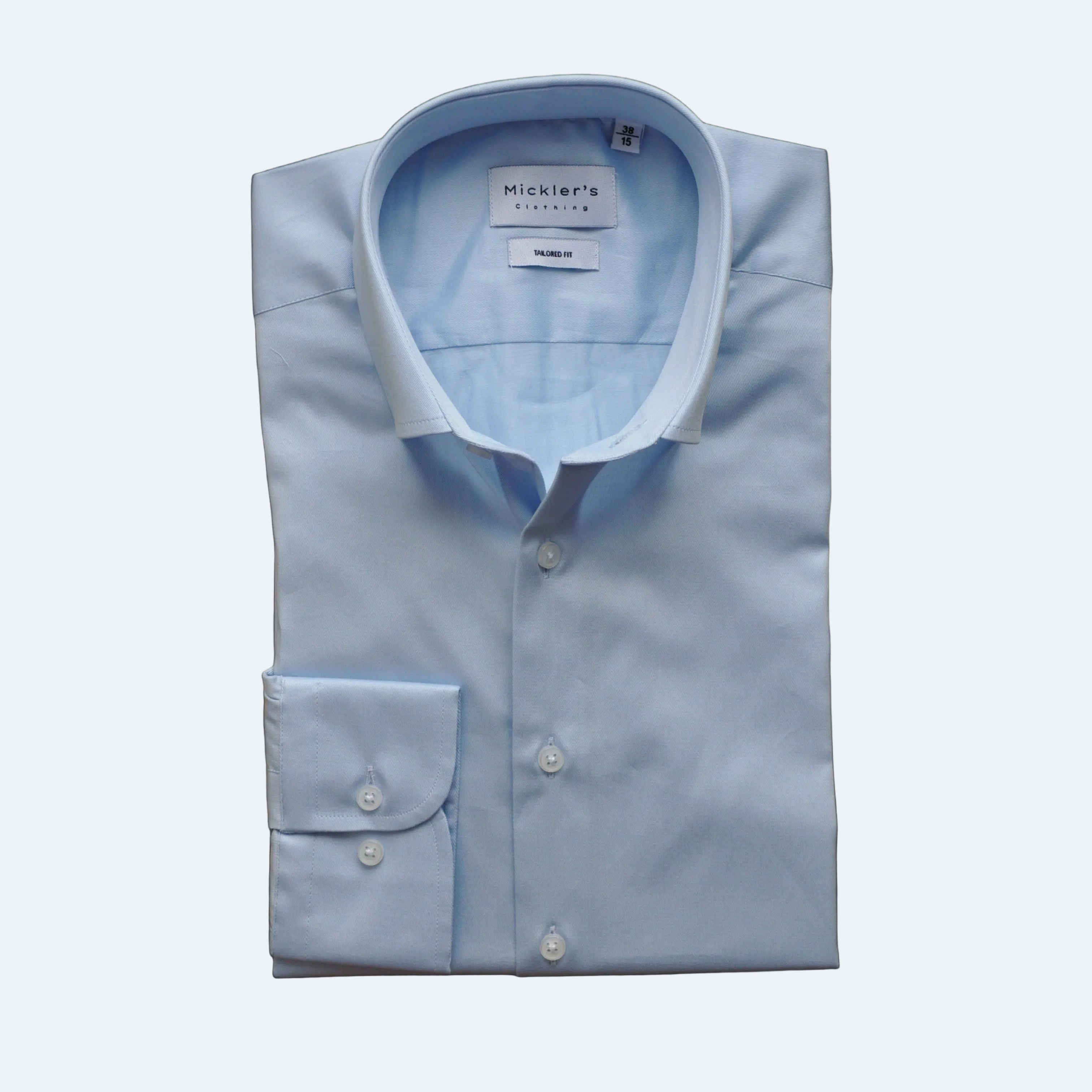 Hellblaues Twill-Hemd  |  100% Baumwolle