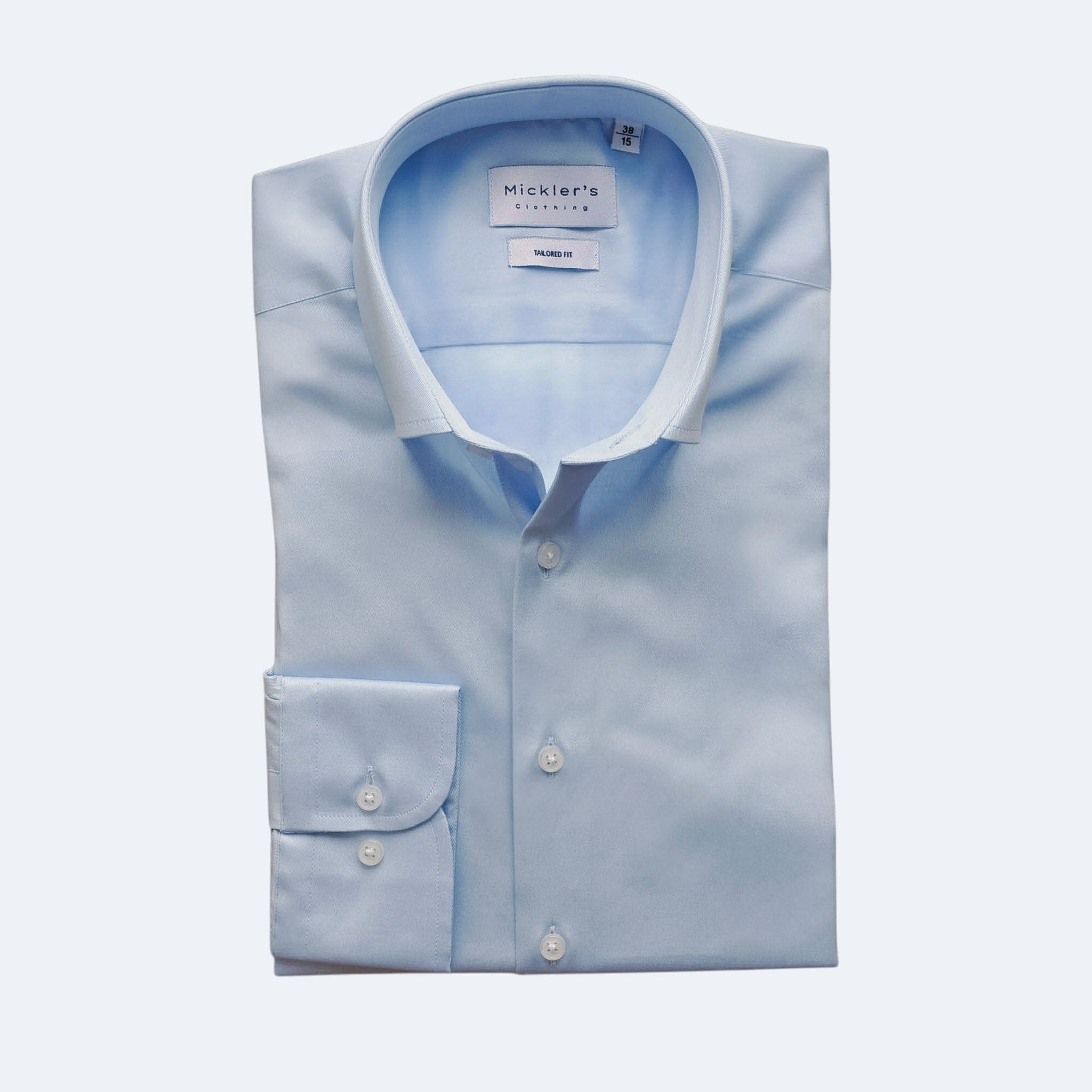Hellblaues Twill-Hemd  |  100% Baumwolle