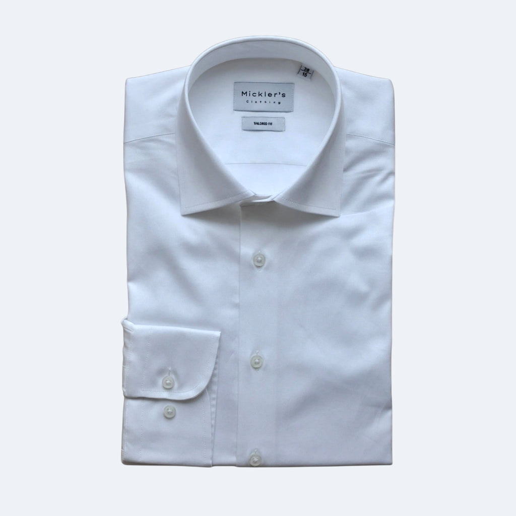 Weißes Twill-Hemd  |  100% Baumwolle