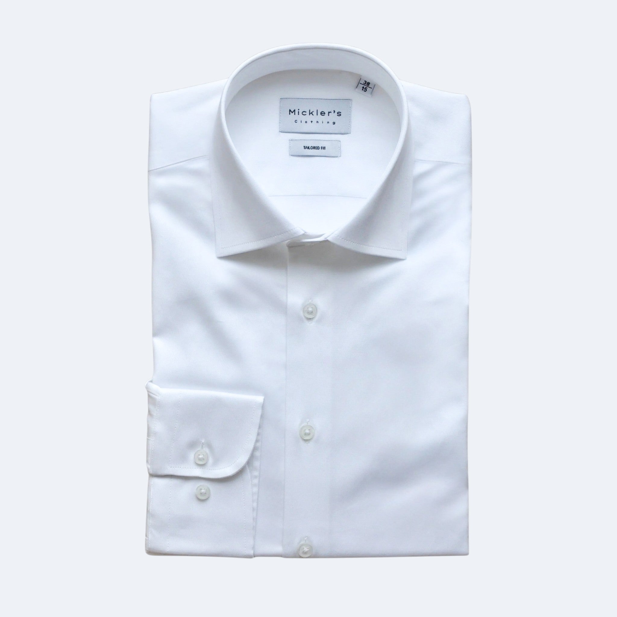 Weißes Twill-Hemd  |  100% Baumwolle