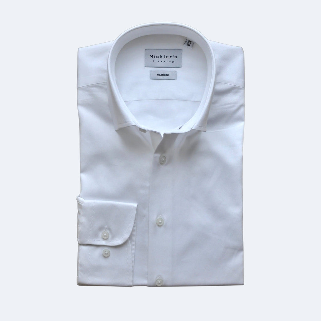 Weißes Twill-Hemd  |  100% Baumwolle