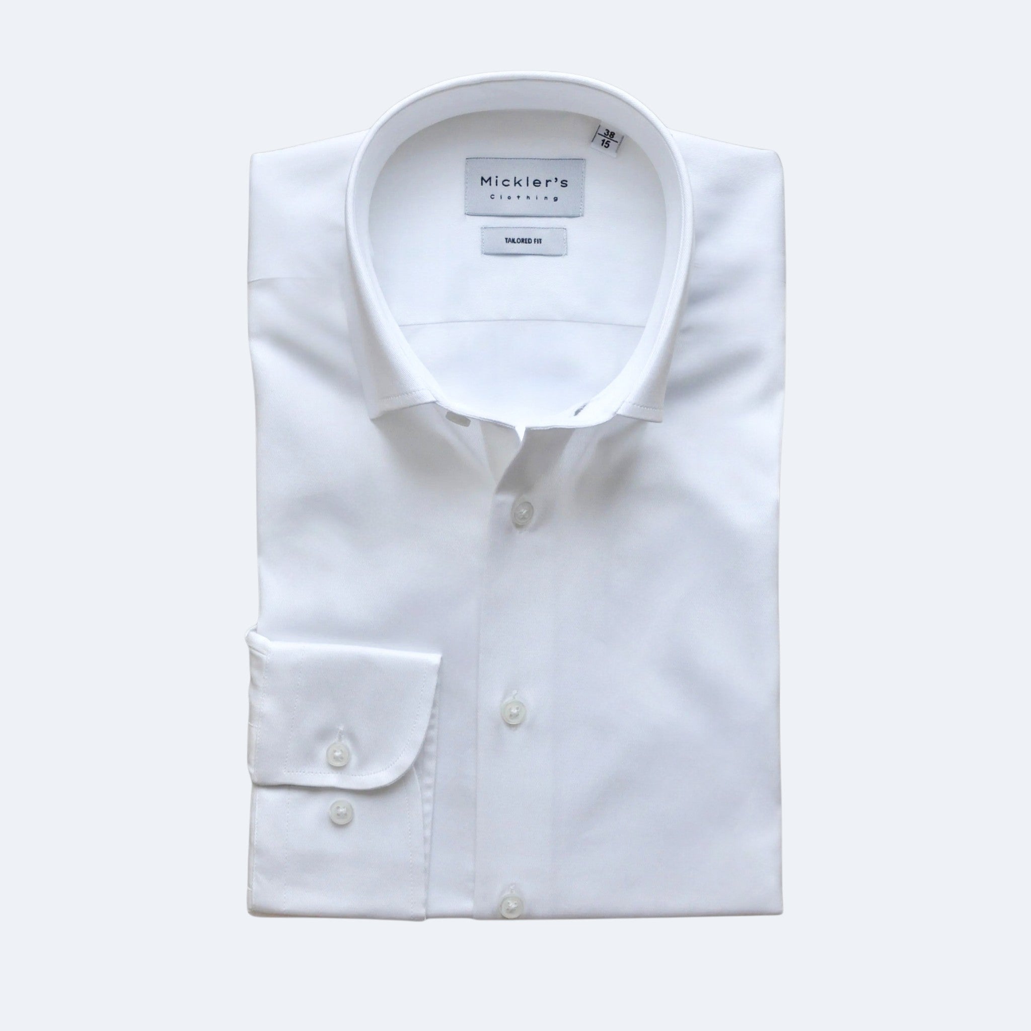 Weißes Twill-Hemd  |  100% Baumwolle